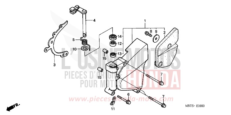 KURBELGEHAEUSEDECKEL, L. von Varadero ABS MUTE BLACK METALLIC (NH359) von 2004